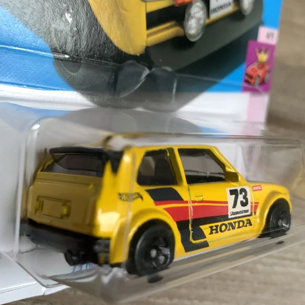 Hot Wheels 73 Honda Civic Custom Compact Yellow Car 1970s 70s Hotwheels New 2024